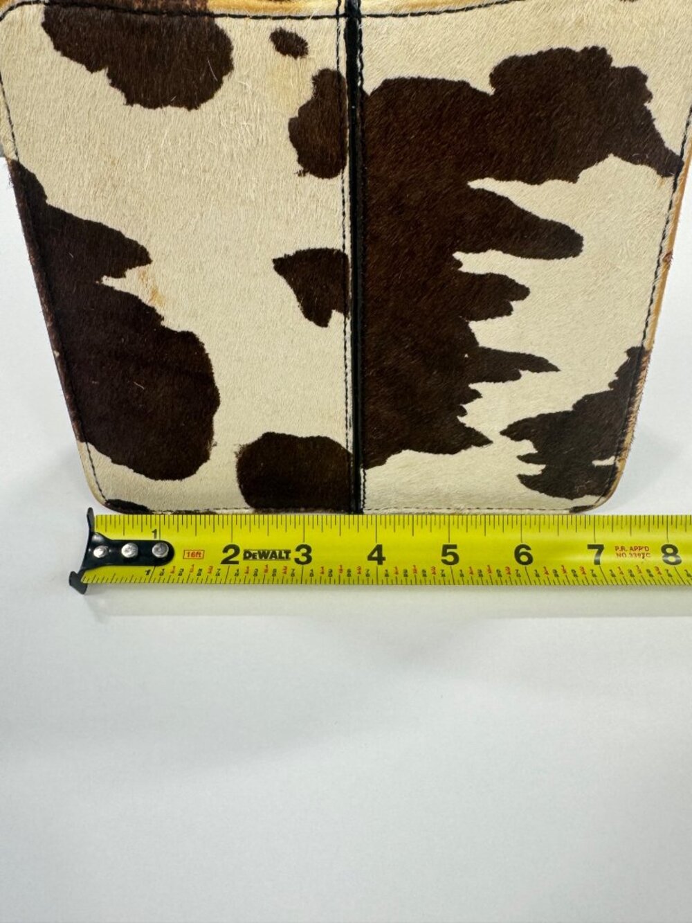 Topshop Cow Print Leather Purse Bag Small Sian Chain Strap - Picture 5 of 13